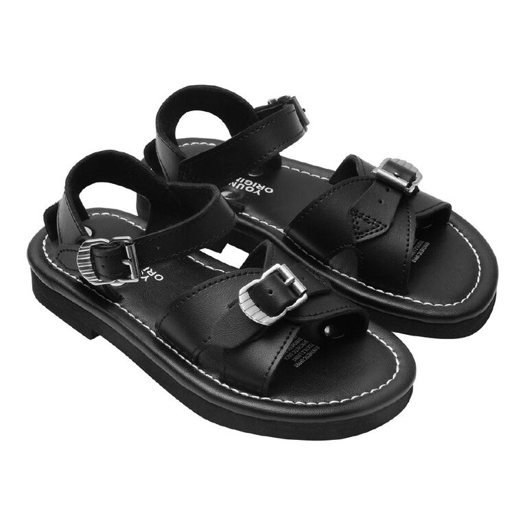 Young Original Junior Kids' Payton School Sandals, Black, hi-res