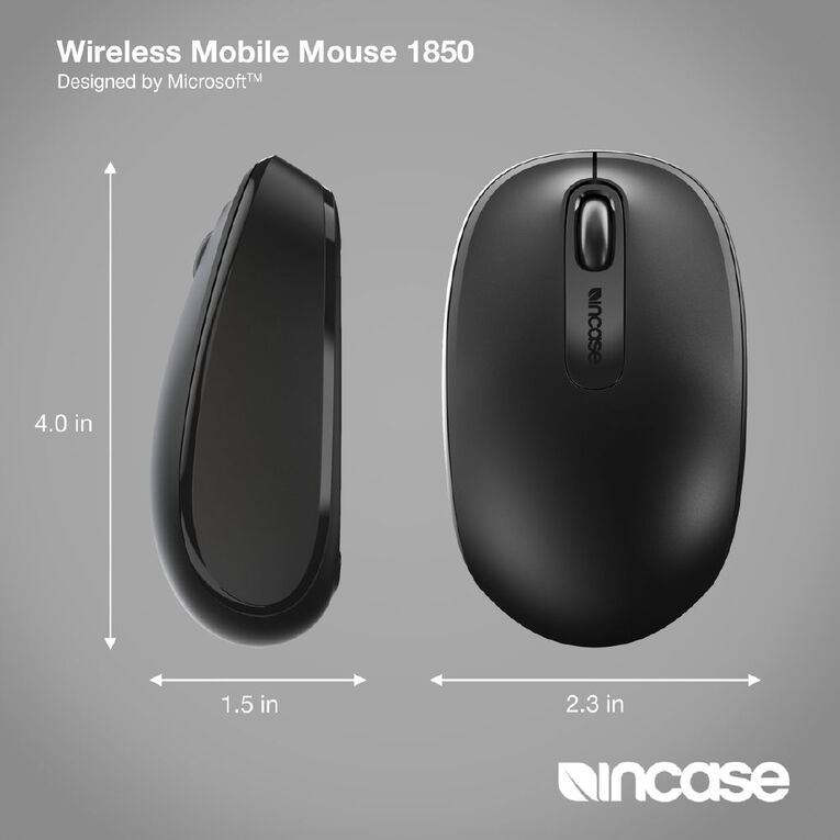 Incase Designed by Microsoft Wireless Mobile Mouse 1850 - Black, , hi-res