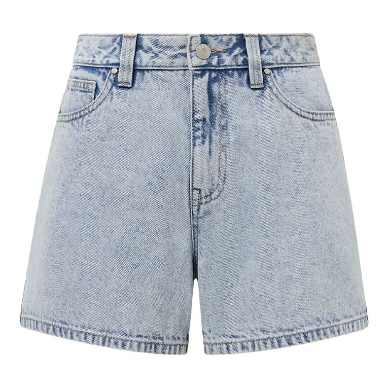 H&H Women's Essential Denim Shorts, Denim Light, hi-res