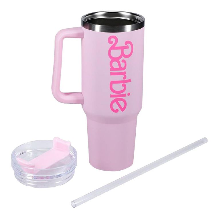 Paladone Barbie 900ml Travel Cup with Straw, , hi-res