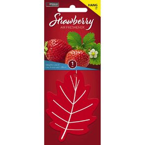 Wildcat Hanging Car Air Freshener Leaf Strawberry Scent