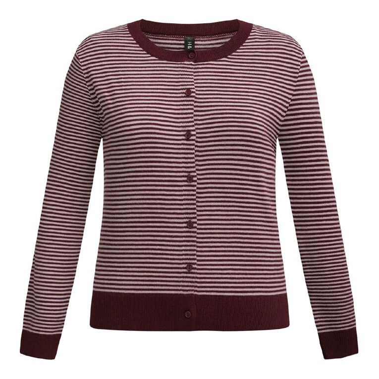 H&H Women's Essential Cardigan, Red Dark, hi-res