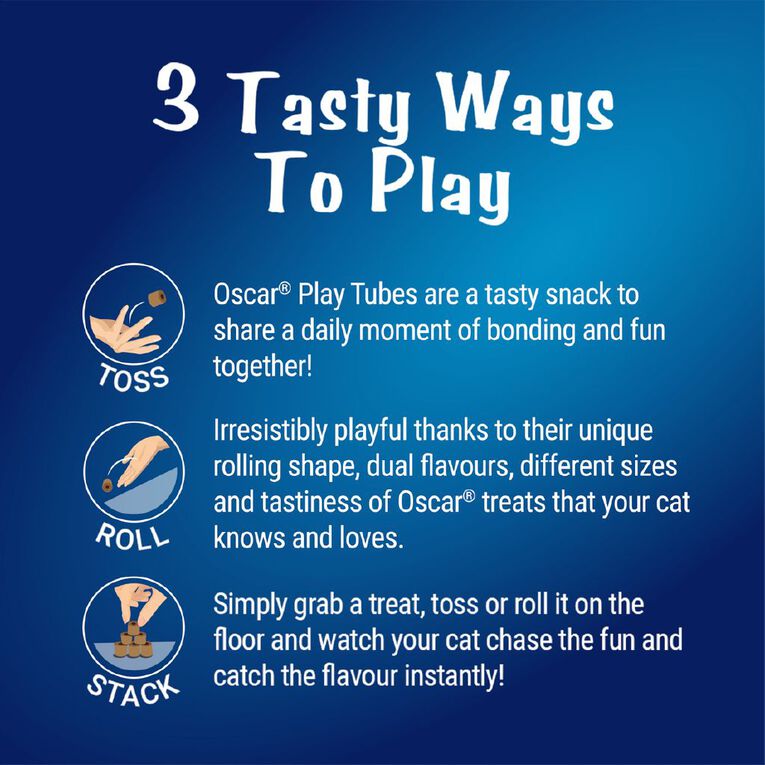 Oscar Playtubes with Tuna & Crab Cat Treats 140g, , hi-res