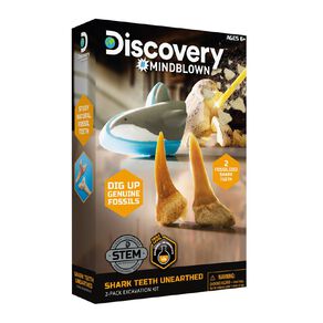 Discovery Kids Mindblown Excavation Kit Mini Unearthed Shark Teeth