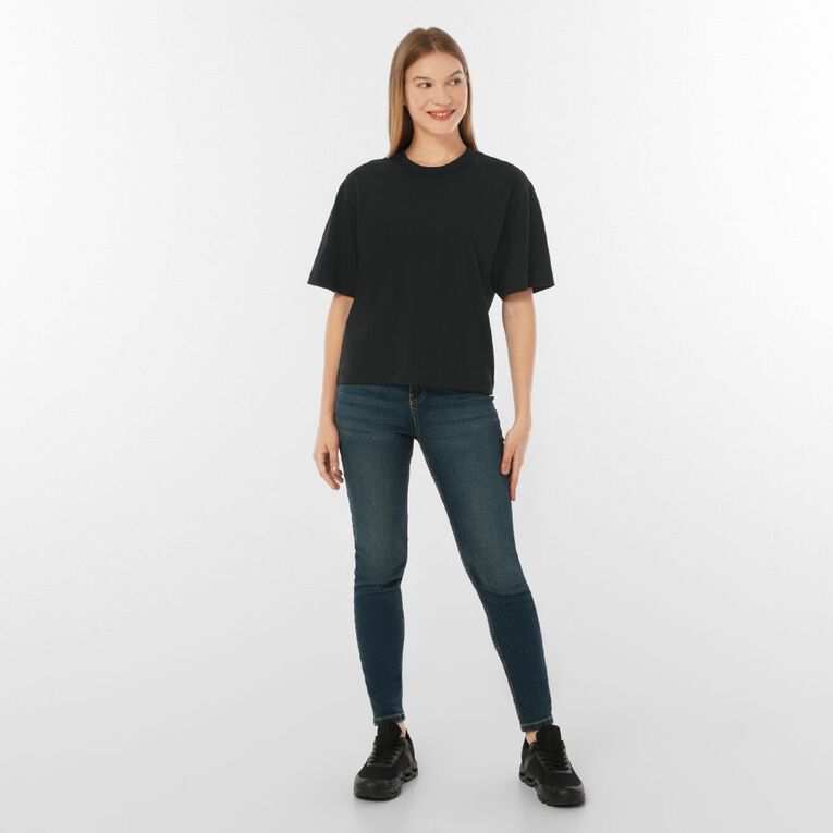 H&H Women's Short Sleeve Smart Tee, Black, hi-res