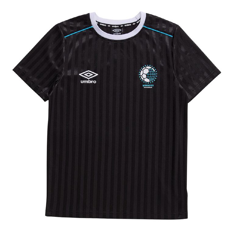 Umbro Unisex Youth Football Jersey, Black, hi-res