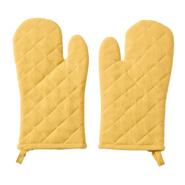 Living & Co Oven Glove Ochre Yellow 2 Pack, , hi-res