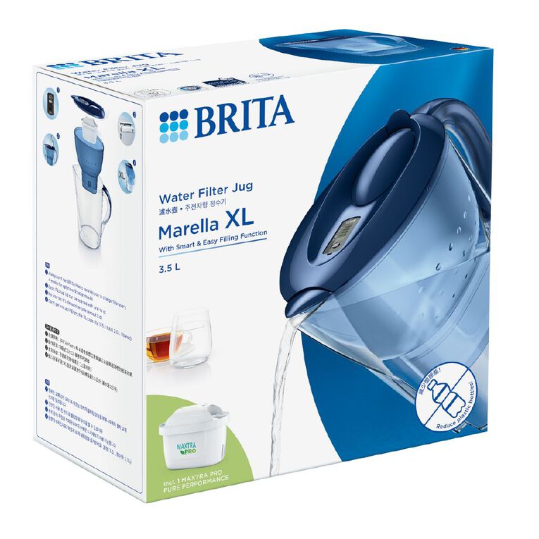 Brita Marella XL Jug with 3 Maxtra Pro Filters Value Pack Blue, , hi-res