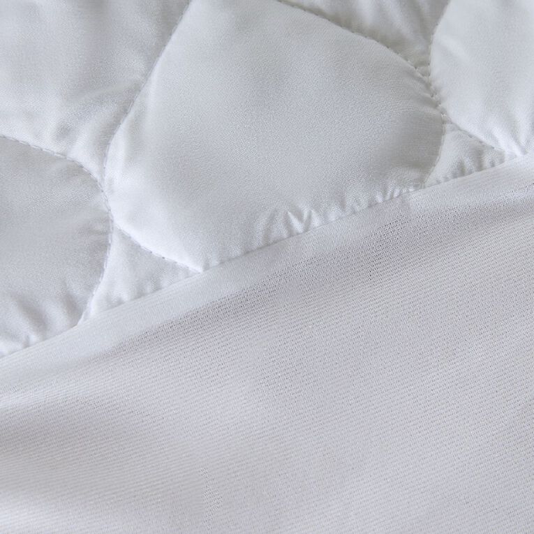 Living & Co Mattress Protector Microfibre Fitted White King, , hi-res
