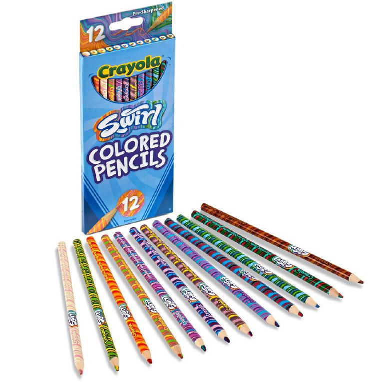 Crayola Swirls Colored Pencils 12 Pack, , hi-res