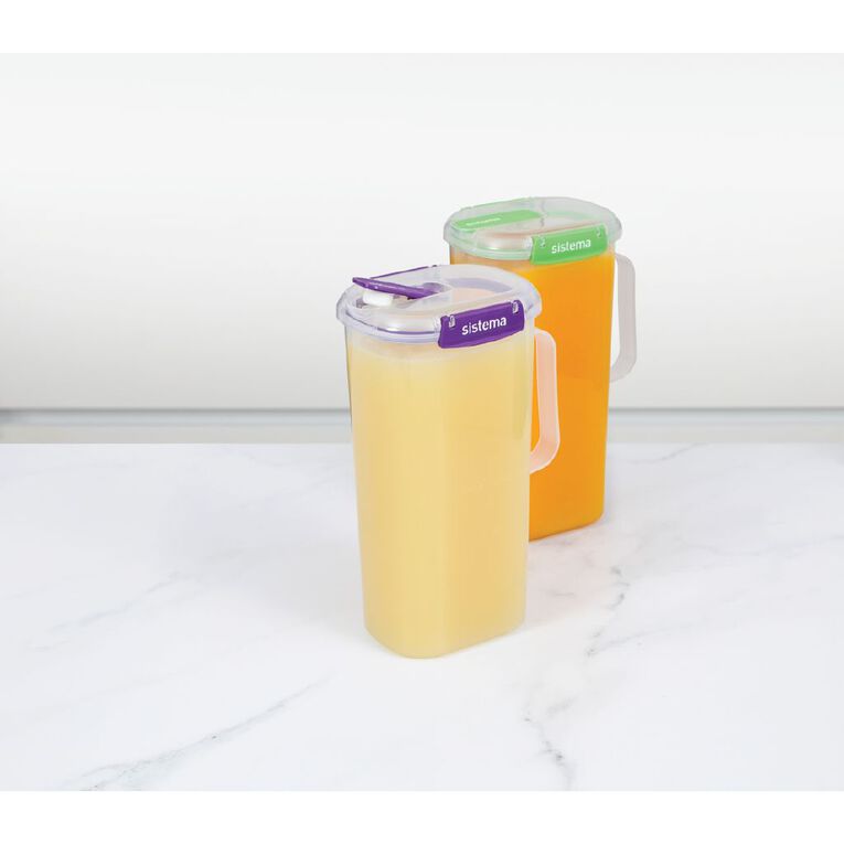 Sistema Klip It Plus 2L Juice Jug 2 Pack Assorted, , hi-res