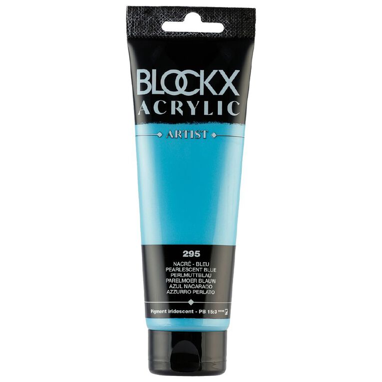 BLOCKX Acrylic Tube Pearlescent Blue 120ml, , hi-res