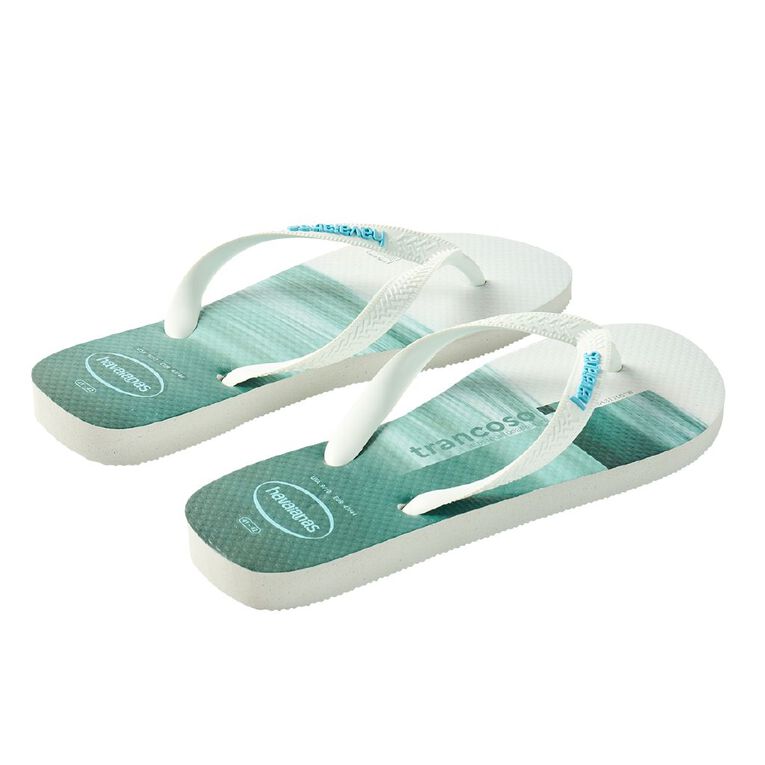 Havaianas Top Surfer Jandals, White/Blue, hi-res
