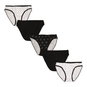 H&H Women's Cotton Hi-cut Briefs 5 Pack