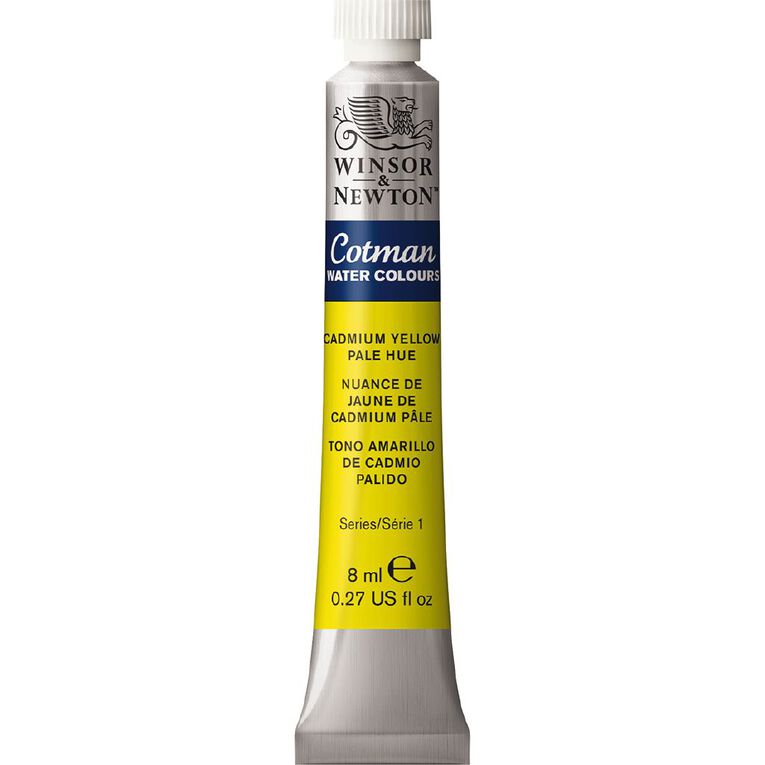 Winsor & Newton Cotman Watercolour Paint 8ml Cadmium Yellow Pale Hue, , hi-res