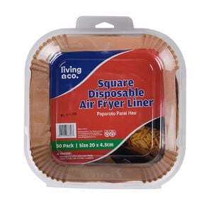 Living & Co Air Fryer Paper Liners Square 50 Pack