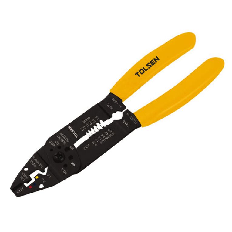 Tolsen Wire Stripping & Crimping Pliers 215mm, , hi-res