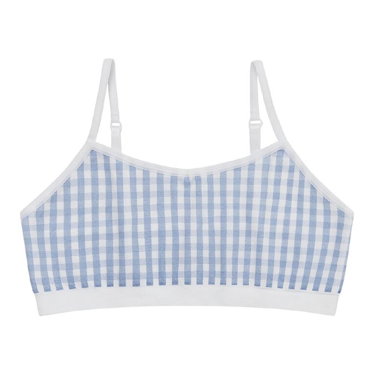 H&H Girls' Seamfree Crop 2 Pack, Blue Dark, hi-res