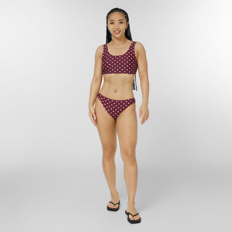 H&H Women's Scoop Bikini Top, Red Dark, hi-res