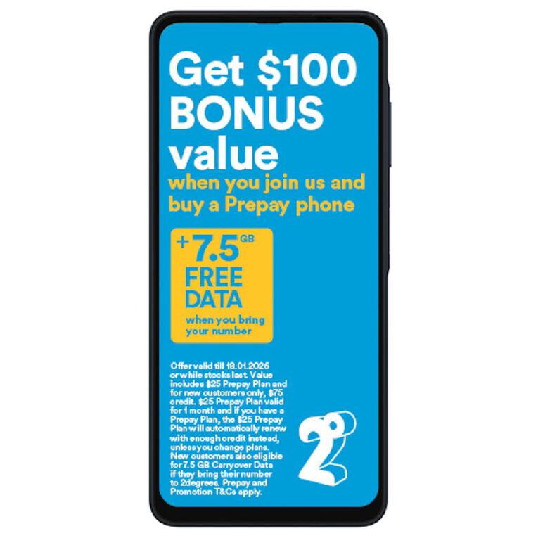 Samsung Galaxy A06 4G 64GB with 2 Degrees Sim Black, , hi-res