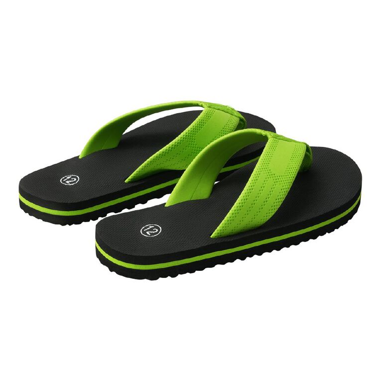 Young Original Senior Kids' Sunrise Surf Jandals, Black, hi-res