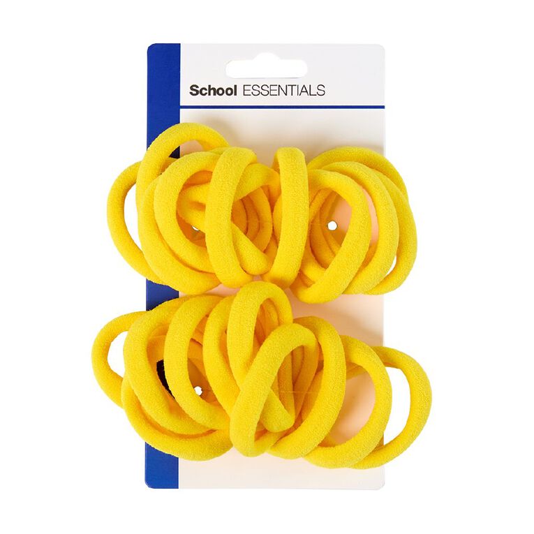 School Essentials Hair Ties Yellow, , hi-res