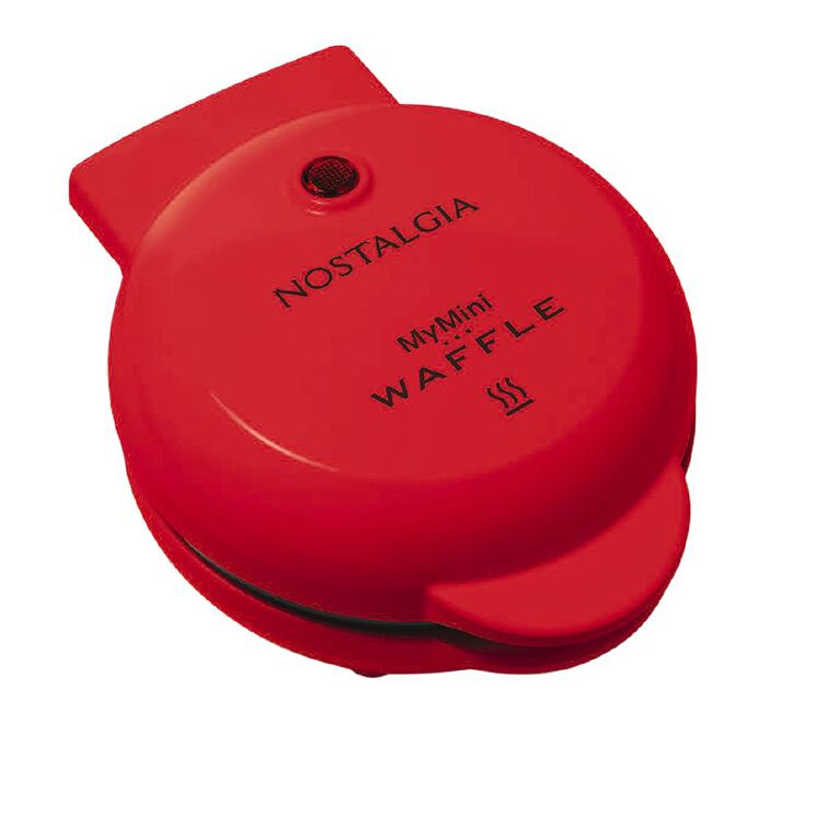 Nostalgia Mini Waffle Maker Red, , hi-res