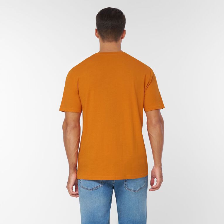 H&H Men's Regular Fit Plain Tee, Orange Dark, hi-res
