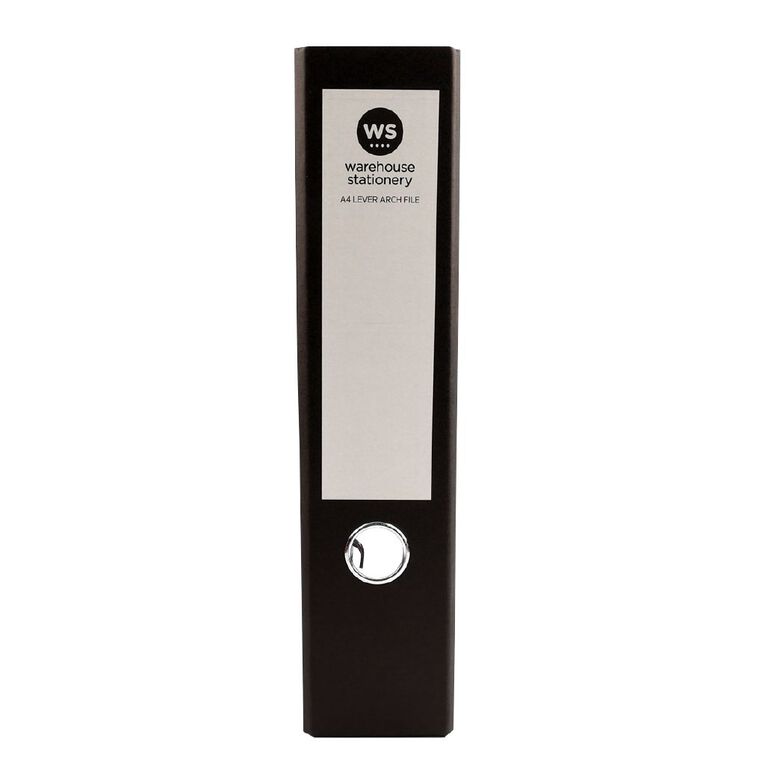 WS Lever Arch Black, , hi-res