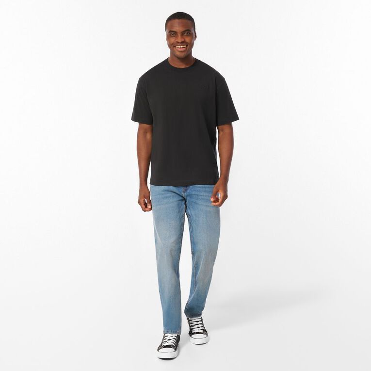 H&H Men's Midweight Embroidered Tee, Black, hi-res