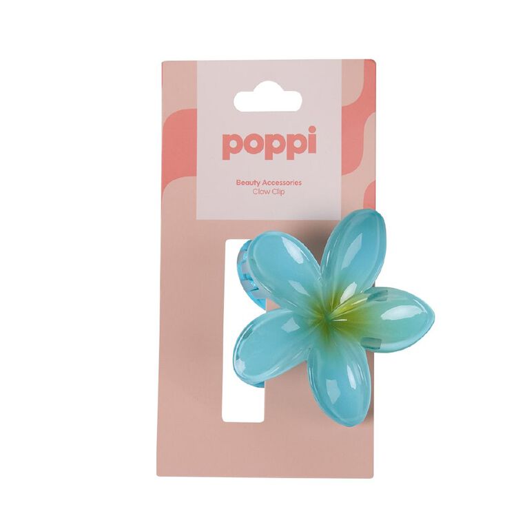 Poppi Frangipani Claw Clip Blue, , hi-res