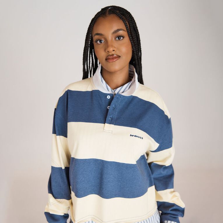 BRDRLESS Harper Crop Ruby Jumper, Navy, hi-res