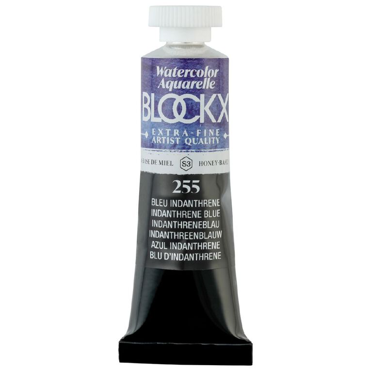 BLOCKX Watercolour Tube 15ml S3 255 Indanthrene Blue, , hi-res