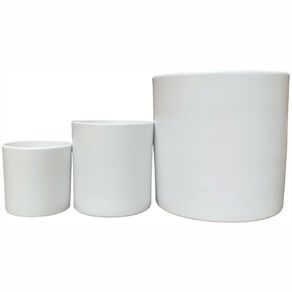 Northcote Pottery Nova Cylinder Pot 16cm White