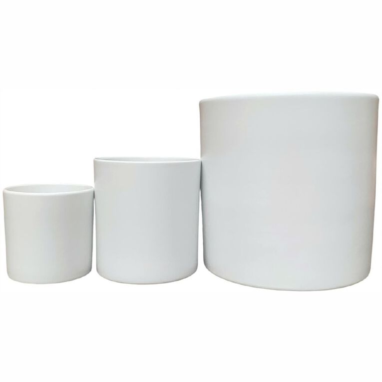 Northcote Pottery Nova Cylinder Pot 16cm White, , hi-res
