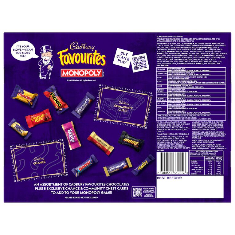 Cadbury Monopoly Games Box 489g, , hi-res