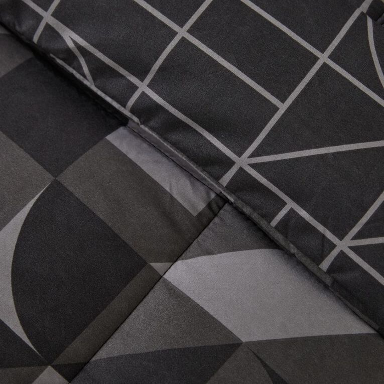 Living & Co 3 Piece Comforter Nova Grey Queen, , hi-res