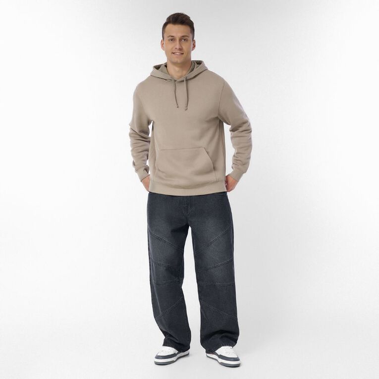 H&H Men's Plain Hoodie Sweatshirt, Brown Mid, hi-res