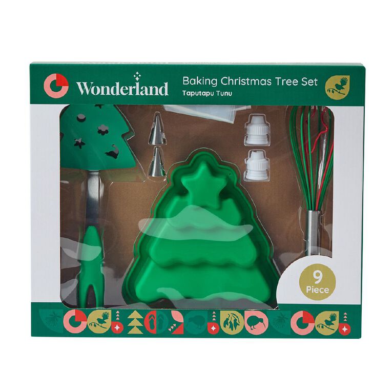 Wonderland Home Christmas Tree Baking Set, , hi-res