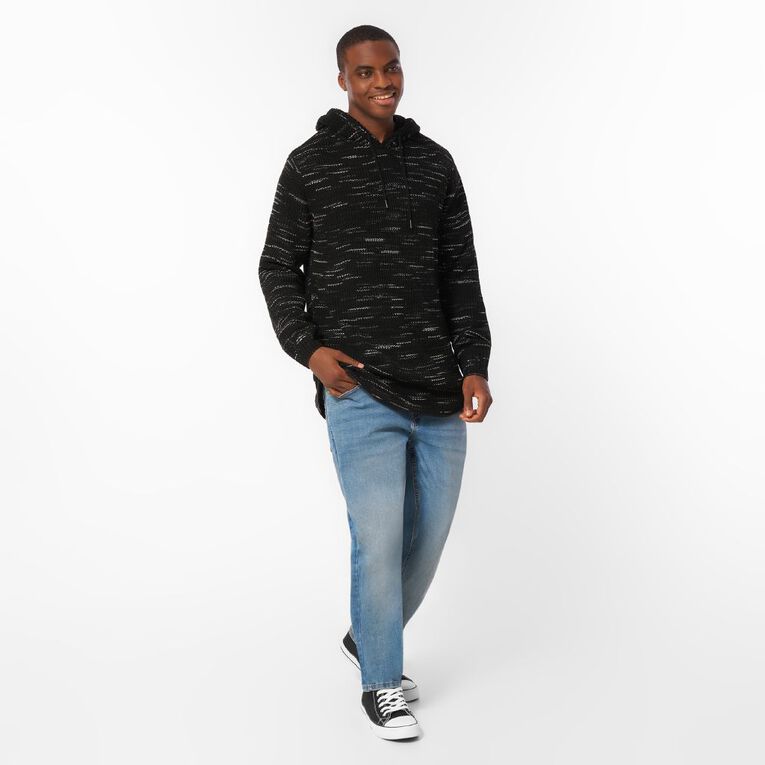 Garage Men's Fleece Lined Hooded Pullover, Black, hi-res