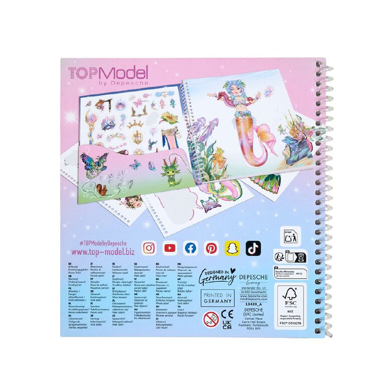 Artwrap Top Model Dress Up Fantasy Sticker Multi-Coloured, , hi-res