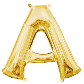 Anagram Small-Size Air Letter A Gold Balloobn