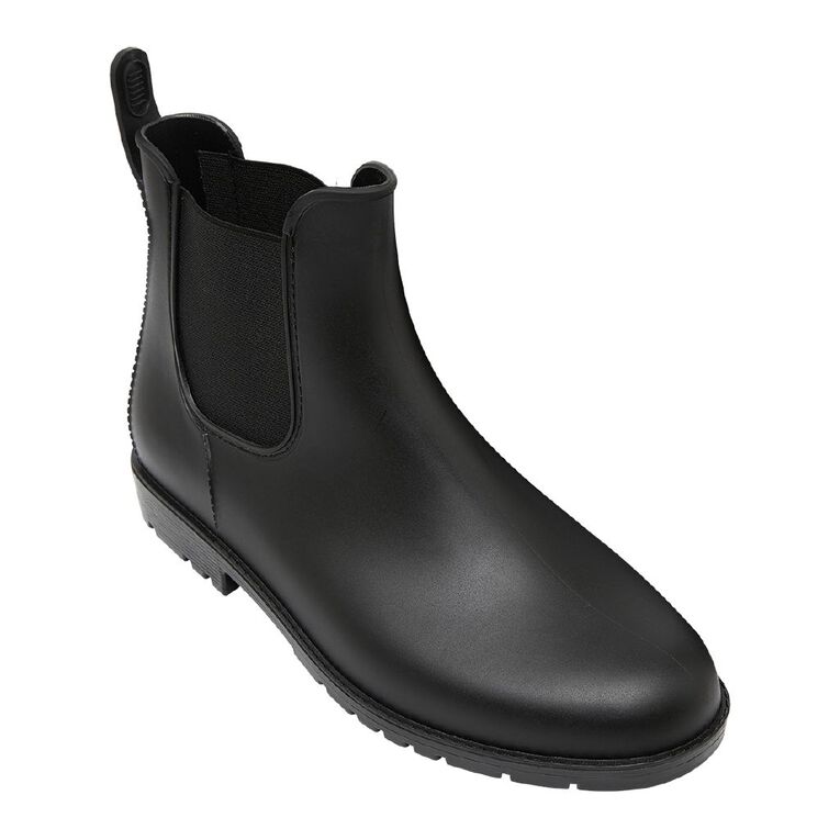 H&H Women's Essential Ankle Length Gumboots, Black, hi-res