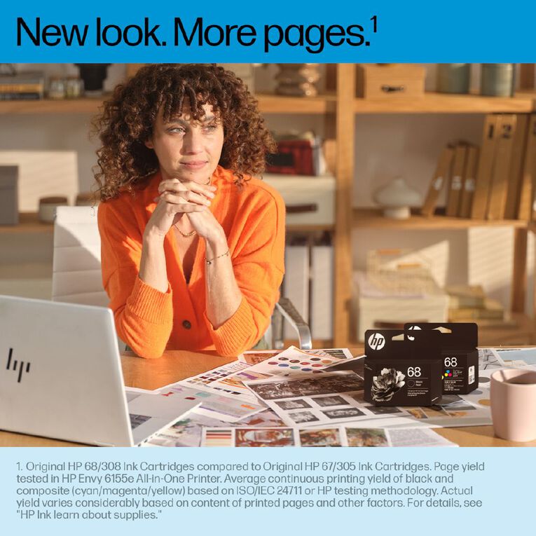 HP 68 Black Original Ink Cartridge 160 Pages, , hi-res