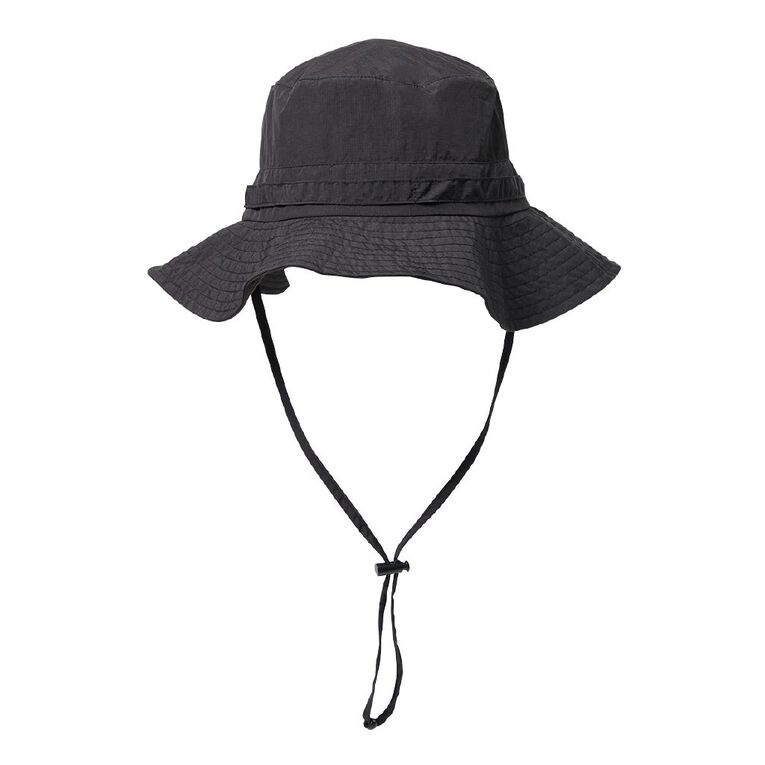 H&H Men's Packable Bucket Hat, Black, hi-res