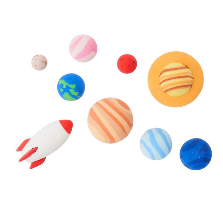 Legami Set of 9 Erasers Solar System, , hi-res
