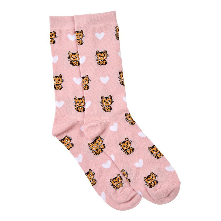 Sock Crew Women's Novelty Socks 1 Pack, Pink, hi-res