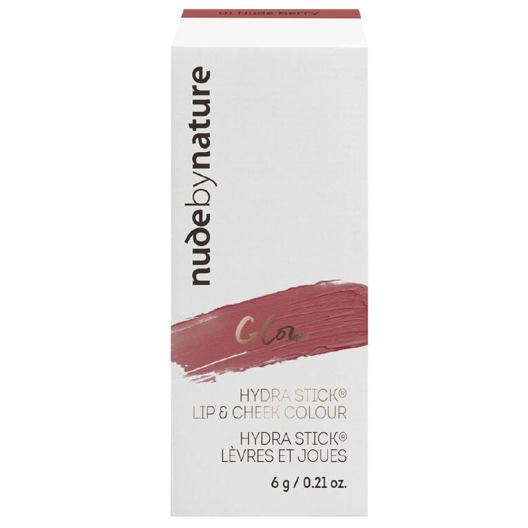 Nude By Nature Hydra Stick Lip & Cheek Colour 01 Nude Berry, , hi-res