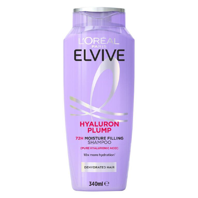 L'Oreal Paris Elvive Hyaluron Plump Shampoo 340ml, , hi-res