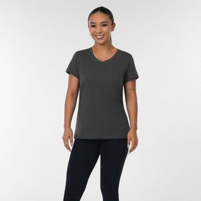 H&H Women's Short Sleeve V-Neck Cotton Tee